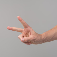 Victory hand sign