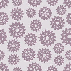 Seamless gear pattern. Vector illustration.