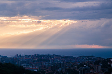 storm over the city of Trieste