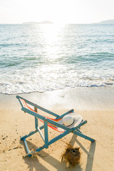 Deck chair at the beach