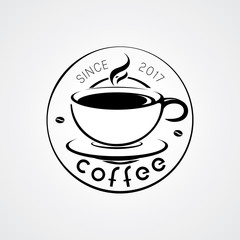 Coffee shop logo design elements. Vector illustration