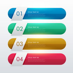 four steps colorful infohraphic template design