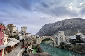 City of Mostar after the war in Bosnia and Herzigovina