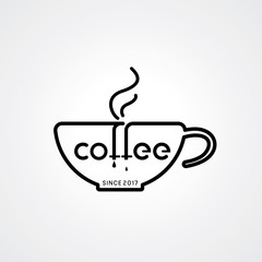 Coffee shop logo design elements. Vector illustration