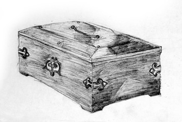 Pencil drawing, sketch