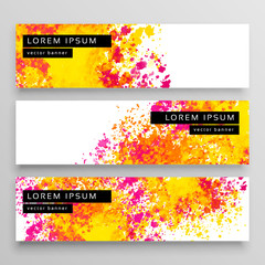Naklejka premium abstract watercolor web banner design background