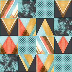 Fototapeta premium Abstract square seamless pattern.