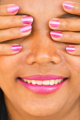 Naklejka premium Eyes Covered Shows Surprise Censor And Secrecy