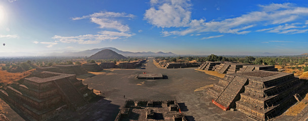 View of the Avenue of the Dead from the Pyramid of the Moon, Teotihuacan, Mexico