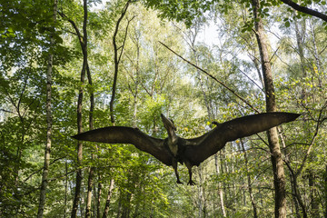 Pteranodon - flying lizard in the woods. © lapis2380