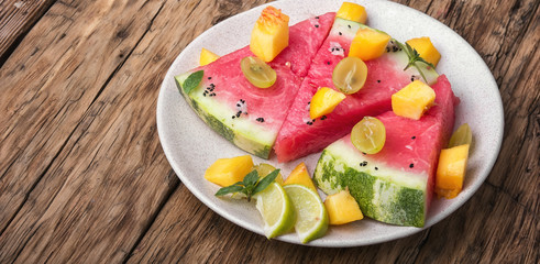 salad with watermelon