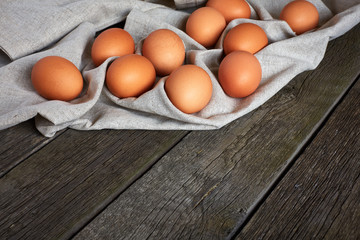 Eggs on the vintage table