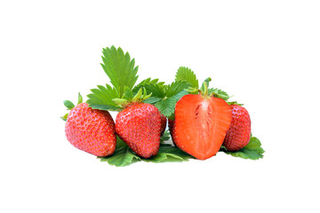 strawberry on white background