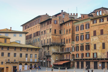 Fototapeta na wymiar Siena town city view, Italy