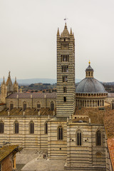 View over the town of Siena, Italy