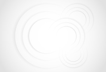 White gradient abstract line circle background