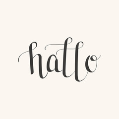 Hand drawn lettering "hallo" © Nataliya Dolotko