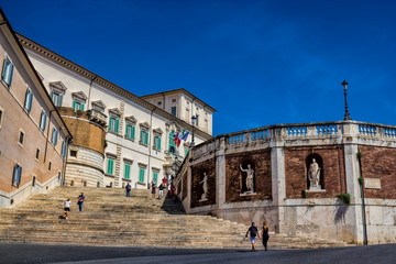 Obraz premium Rzym, schody na Piazza del Quirinale