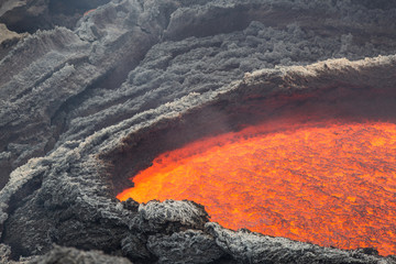 Effusive Activity at Mount Etna Volcano in italy