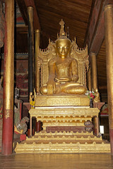 Buddha image at Nga Phe Chaung Monastery Myanmar