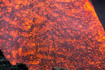 Effusive Activity at Mount Etna Volcano in italy