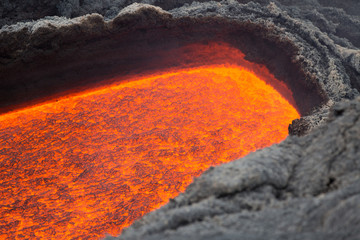 Effusive Activity at Mount Etna Volcano in italy