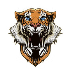 голова тигра на абстрактном фоне