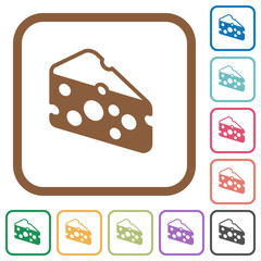 Sclice of cheese simple icons