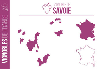 Carte du vignoble de Savoie