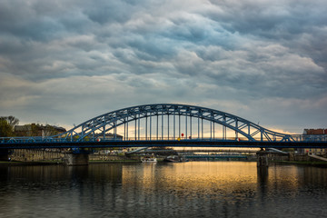 Fototapeta na wymiar Bridge over Vistula river in Cracow, Poland