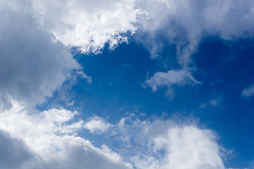 Beautiful and Amazing.Blue sky with clouds and sunshine for background