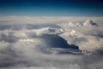 Fototapeta na wymiar over the clouds