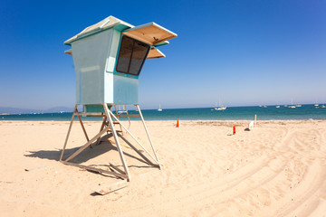 Lifeguard hut on Santa Barbara beach