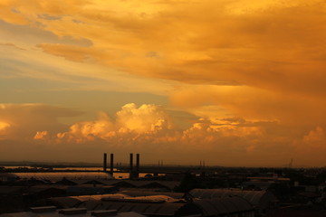 Fototapeta na wymiar Dante 2 Sunset Guaiba-RS