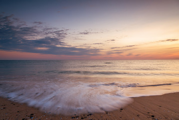 Beautiful tropical sunrise on the beach