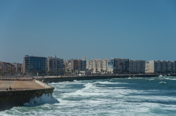 Waves of Atlantic ocean. Casablanca seafront view. Morocco © smoke666
