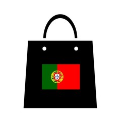Drapeau du Portugal sur un sac de shopping