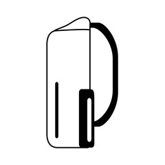 Black and white golf carry bag design over white background vector illustration