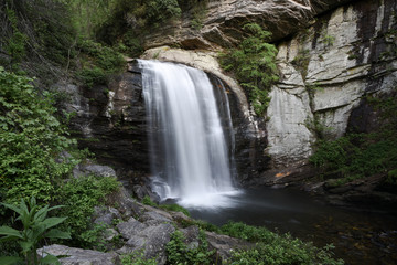 Fototapeta na wymiar Looking Glass Falls near Asheville, North Carolina