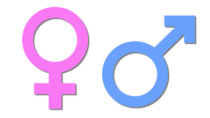 male and female gender symbols