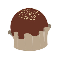 decorated chocolate truffles icon image vector illustration design 