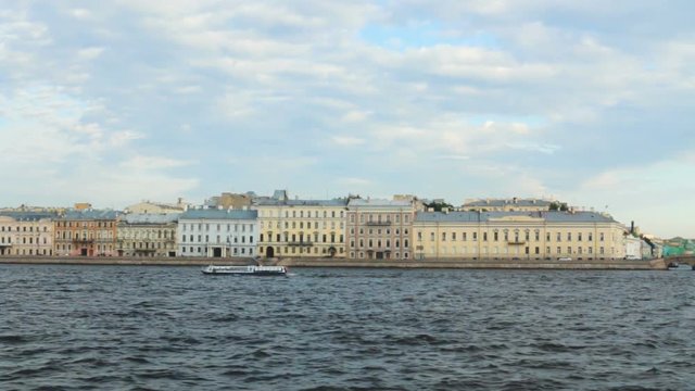 Russia St. Petersburg panorama of the city from the river Neva