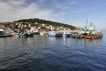Fototapeta na wymiar Boat Marina in Princes Islands, Turkey