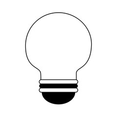 regular lightbulb icon image vector illustration design  black and white