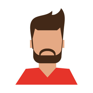 bearded man avatar icon image vector illustration design 