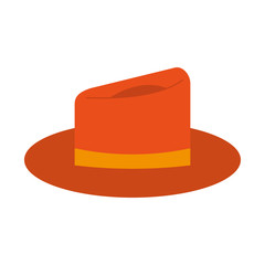 orange hat icon image vector illustration design 