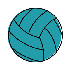 volleyball ball icon over white background vector illustration