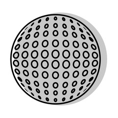 golf ball icon over white background vector illustration
