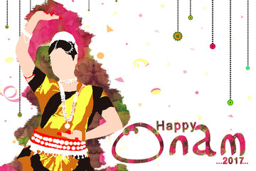 Obraz premium illustration of Happy Onam background