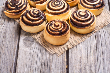 Freshly baked cinnamon rolls